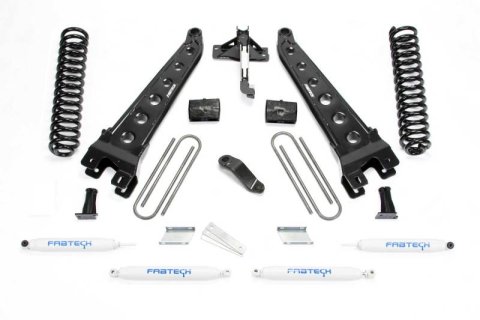 Fabtech 17 Ford F450/F550 4WD Diesel 6in Rad Arm Sys w/Coils & Perf Shks (Bundled Kit)