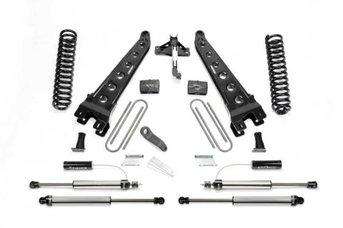 Fabtech 17-21 Ford F250/350 4WD Diesel 6in Rad Arm Sys w/Coils & 2.25 Dl Resi Frt & Dl Rr Shks (Bundled Kit)