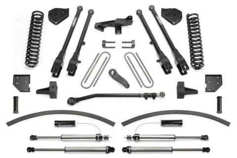 Fabtech 17-21 Ford F250/F350 4WD Diesel 8in 4Link Sys w/Coils & Dl Resi Shks (Bundled Kit)
