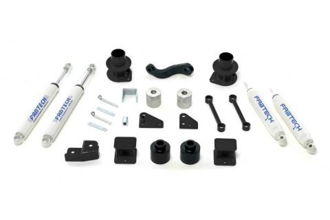 Fabtech 07-18 Jeep JK 4WD 3in Basic Sys w/Perf Shks (1x fabFTS24080BK, 2x fabFTS7182, 2x fabFTS7236)