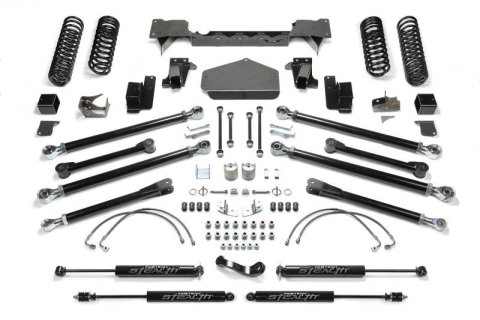 Fabtech 07-18 Jeep JK 4-Door 5in Crawler Lt w/Stealth (1x fabFTS24131, 1x fabFTS24132, 1x fabFTS24134, 1x fabFTS24154, 2x fabFTS6016, 2x fabFTS6349)