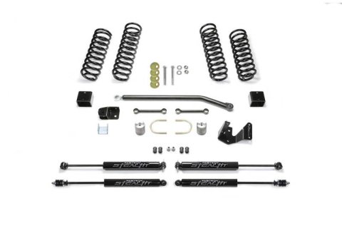 Fabtech 07-18 Jeep JK 2-Door 3in Sport Ii w/Stealth (1x fabFTS24129, 1x fabFTS24161, 1x fabFTS24178, 2x fabFTS6021, 2x fabFTS6265)