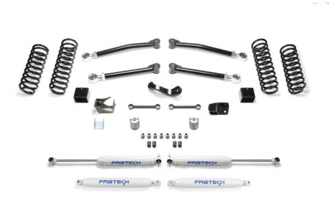 Fabtech 07-18 Jeep JK 2-Door 3in Trail w/Perf Shocks (1x fabFTS24128, 1x fabFTS24161, 1x fabFTS24183, 2x fabFTS7236, 2x fabFTS7265)