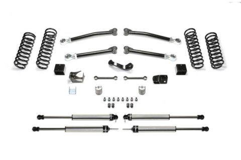 Fabtech 07-18 Jeep JK 4-Door 3in Trail w/Dlss Shks (1x fabFTS24128, 1x fabFTS24162, 1x fabFTS24183, 2x fabFTS810582, 2x fabFTS811092)