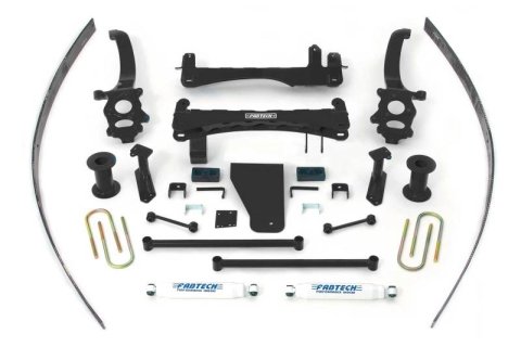 Fabtech 04-13 Nissan Titan 2/4WD 6in Basic Sys w/Perf Shks (1x fabFTS25001BK, 1x fabFTS25002BK, 2x fabFTS7333)