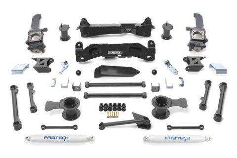 Fabtech 10-13 Toyota FJ 4WD 6in Basic Sys w/Perf Shks (1x fabFTS26010BK, 1x fabFTS26018BK, 1x fabFTS26032, 1x fabFTS26033, 2x fabFTS7237)