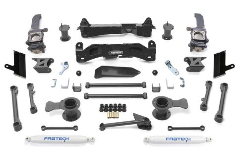 Fabtech 2015-21 Toyota 4Runner 4WD 6in Basic Sys w/Perf Shks (1x fabFTS26010BK, 1x fabFTS26081, 1x fabFTS26082, 1x fabFTS26093, 2x fabFTS7237)