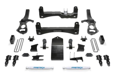 Fabtech 19-20 GM C/K1500 P/U w/Trail Boss/At4 Pkg 4in Basic Sys w/Perf Shks (1x fabFTS21250, 1x fabFTS21251, 1x fabFTS21264, 2x fabFTS7240)