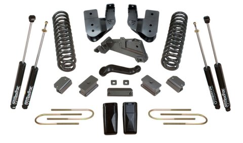 MaxTrac 13-18 RAM 3500 4WD 6in/3in MaxPro Coil Lift Kit w/Radius Arm Brkts & MaxTrac Shocks (Bundled Kit)
