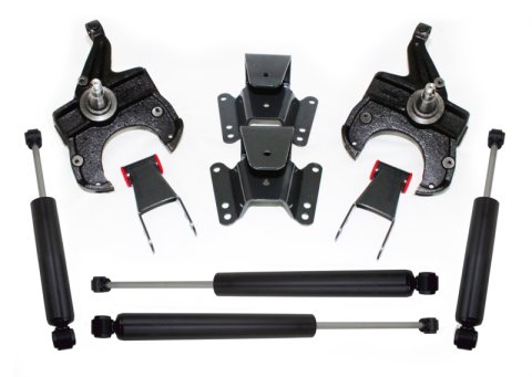 MaxTrac 73-87 Chevrolet C10 2WD 2.5in/4in Lowering Spindle Kit (1in Rotor) (1x mxt101125L, 2x mxt2000LL-4, 1x mxt401100, 1x mxt411120, 1x mxt421120)