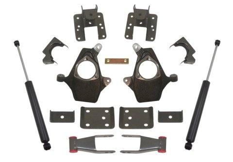 MaxTrac 07-16 GM C/K1500 2WD/4WD (Non Magneride) 2in/4in Lowering Spindle Kit (1x mxt101320, 1x mxt201340)