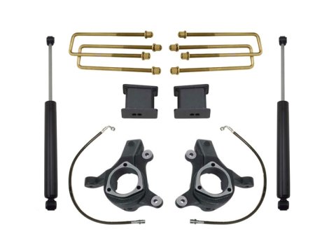 MaxTrac 07-16 GM C1500 2WD w/Cast Steel Susp. 3in/1in Spindle Lift Kit w/MaxTrac Shocks (1x mxt701330BL, 1x mxt901320)