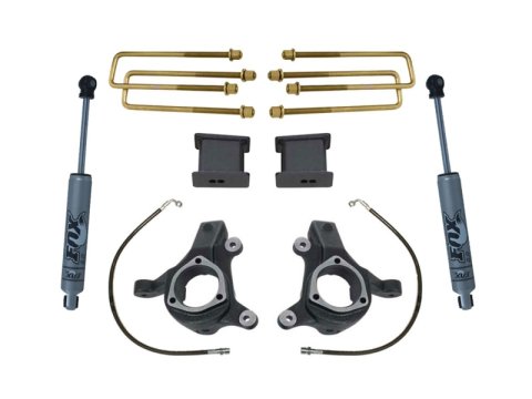 MaxTrac 07-16 GM C1500 2WD w/Cast Steel Susp. 3in/1in Spindle Lift Kit w/FOX Shocks (1x mxt701330BL, 1x mxt901320F)