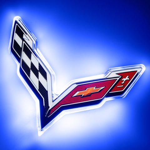 Oracle Corvette C7 Rear Illuminated Emblem - Blue