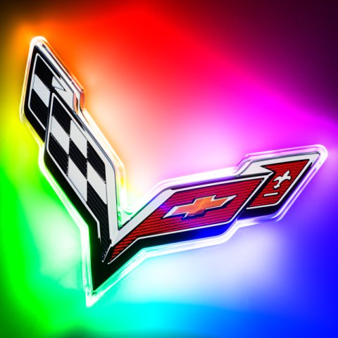 Oracle Corvette C7 Rear Illuminated Emblem - ColorSHIFT
