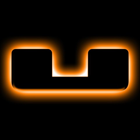 ORACLE Lighting Universal Illuminated LED Letter Badges - Matte Blk Surface Finish - U