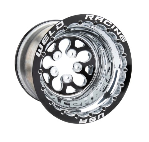 Weld Racing Matte Black Alpha-1 Double Beadlock Wheels 15x15 Wheel, Alpha-1, Aluminum, Black, 15 in. x 15 in., 5 x 120.65mm/4.75 in. Bolt Circle, 4.00 in. Backspace, Each