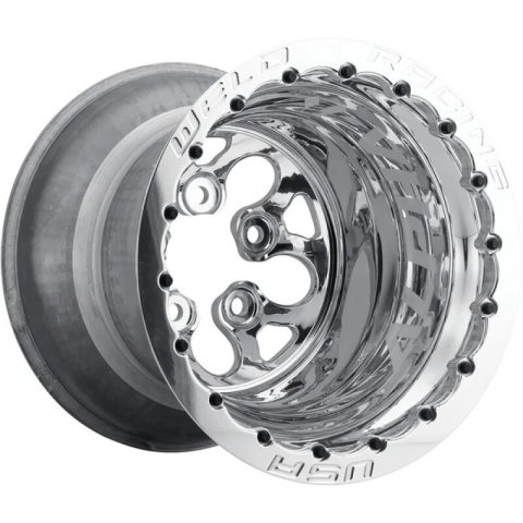 Weld Racing Wheels 83P-510276MP Wheel, Drag, 15x10" Polished Alpha-1 5x4.75" BP 3" BS - Polished DBL MT