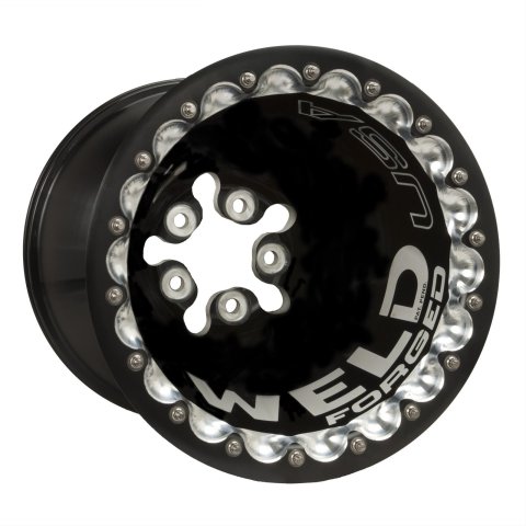 Weld Racing Delta-1 Black Anodized Wheels 16x16 Wheel, Delta-1, Aluminum, Matte Black, 16 in. x 16.0 in., 5 x 4.75 in. Bolt Circle, 5.000 in. Backspace, Each