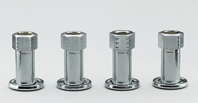 Weld Racing Lug Nuts 601-1422 Nuts, Shank with Washer, 12mm x 1.50 RH, Open End, Chrome Plated Steel, Set of 4