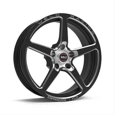 Weld Racing Chevrolet Performance Track Attack Front Runner Drag Wheels 18x6 Wheel, Attack, Aluminum, Black, 18 in. x 6 in., 5 x 120mm Bolt Circle, 2.70 in. Backspace, Runner, Each