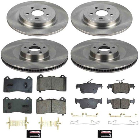 PowerStop Z17 Evolution Plus Stock Replacement Brake Kits KOE8805 AUTOSPECIALTY BRAKE KIT, Ford Mustang Mach-E 2021-2024, Front and Rear