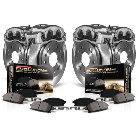 PowerStop Z17 Evolution Plus Stock Replacement Brake Kits with Calipers for 2018-2020 REGAL TOURX - KCOE7557 AUTOSPECIALTY KIT W/CALS, Buick Regal TourX 2018-2020, Front and Rear