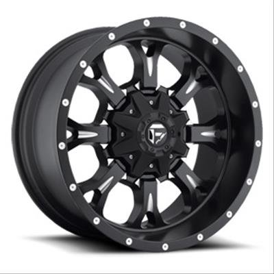 Fuel Off-Road Krank D517 Series Matte Black with Milled Accents Wheels 17x9 Wheel, D517, 17 in. x 9 in., Aluminum, Black, 6 x 5.50 in./135mm Bolt Circle, 5.0 in. Backspace