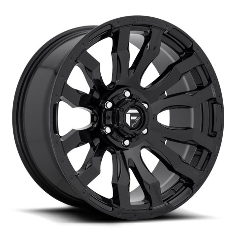 Fuel Off-Road Blitz D675 Gloss Black Wheels 20x9 Wheels, D675, 20 x 9, Aluminum, Black, 6 x 139.7mm Bolt Pattern, +20mm Offset, 5.790 in. Backspace, Each