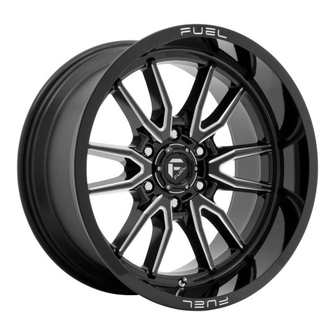 Fuel Off-Road Clash 6 D761 Gloss Black Wheels with Milled Accents 20x9 20X9 8X170 G-BLK MILL 01MM