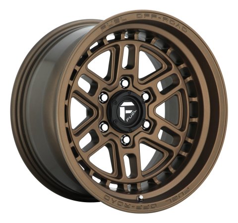 Fuel Off-Road Nitro 6 D669 Matte Bronze Wheels 17x9 Wheels, D669, 17 x 9, Aluminum, Bronze, x 139.7mm Bolt Pattern, +1mm Offset, 5.040 in. Backspace, Each