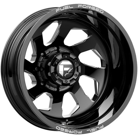 Fuel Off-Road FF39D Gloss Black Wheels with Milled Accents 22x8.25 WHEEL, D39 22X8.5 8X200 GL-BLK-MIL 105MM