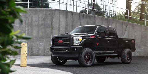Fuel Off-Road Stroke D612 Series Gloss Black Wheels with Candy Red Accents 20x10 Wheels, Stroke, 8x6.5 QL 4.75 -18 125.2, QL -Gloss RED