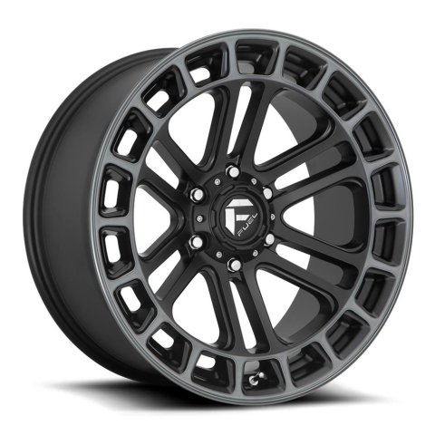 Fuel Off-Road Heater D720 Matte Black Wheels with Double Dark Tint 20x9 HEATER 6x139.70 MATTE BLACK DOUBLE DARK TINT MACHINED (1 mm)