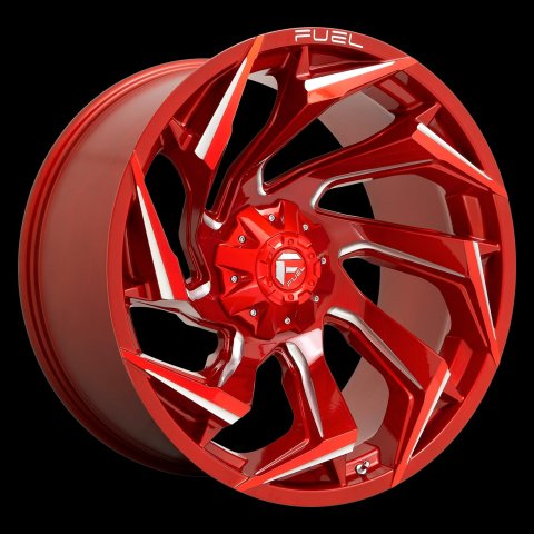 Fuel Off-Road Reaction D754 Candy Red Wheels with Milled Accents 15x8 WHEEL, 15X8 5X5.5 GL-RED-MIL -12MM