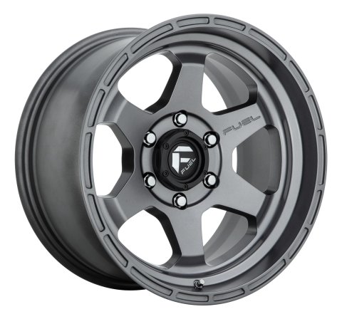 Fuel Off-Road Shok D665 Matte Anthracite Wheels 17x9 Wheel, D665, 17 x 9, Aluminum, Anthracite, 5 x 127mm Bolt Pattern, +1mm Offset, 5.040 in. Backspace, Each