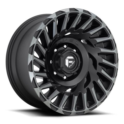 Fuel Off-Road Cyclone D683 Matte Black Machined DDT Wheels 18x9 Wheels, D683, 18 x 9, Aluminum, Black, Tinted Accents, 5 x 150mm Bolt Pattern, +1mm Offset, 5.040 in. Backspace, Each