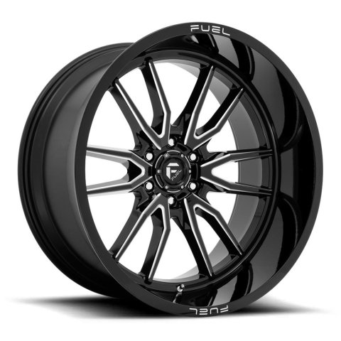 Fuel Off-Road Clash 6 D761 Gloss Black Wheels with Milled Accents 20x10 CLASH 20X10 6X5.5 106.1 NBL -18MM
