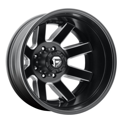 Fuel Off-Road Maverick D538 Series Matte Black Dually Wheels with Milled Accents 17x6.5 Wheels, Dualie Rear, Dualie Rear 8x200 NBD-1.61/-140 142.2, NBD-Matte BLK MIL