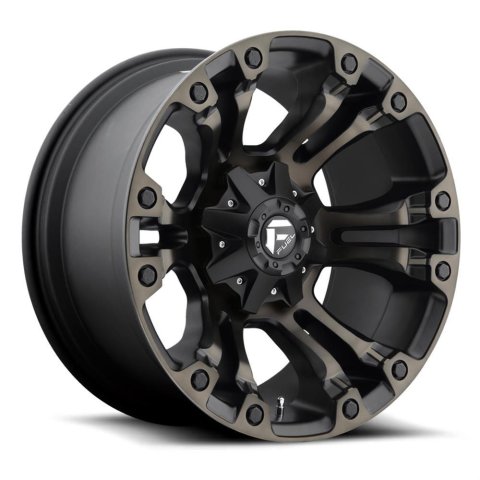 Fuel Off-Road Vapor D569 Matte Black Wheels with Machined DDT Face 17x10 Wheel, Vapor, 17 x 10, Aluminum, Black, Tinted Machine Face, 5 x 114.3mm Bolt Pattern, -18mm Offset, 4.790 in. Backspace, Each