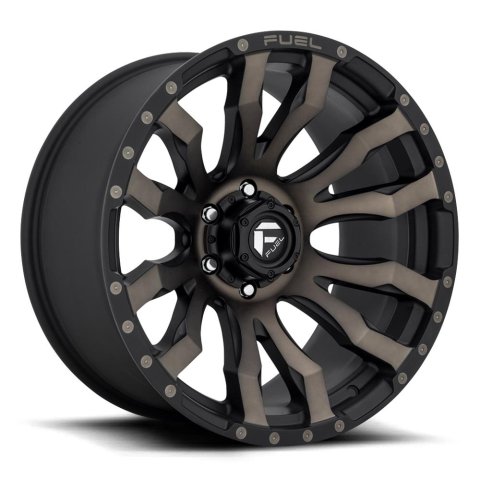 Fuel Off-Road Blitz D674 Matte Black Wheels with Dark Tinted Machined Accents 22x10 Wheels, D674, 22 x 10, Aluminum, Black, Tint Accents, 6 x 139.7mm Bolt Pattern, -18mm Offset, 4.790 in. Backspace, Each
