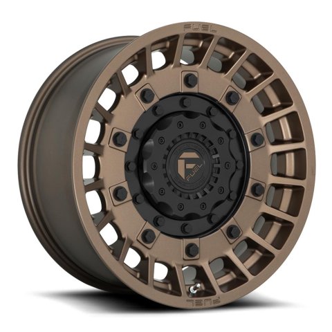 Fuel Off-Road Militia D725 Matte Bronze Wheels with Black Accents 20x10 MILITIA 20X10 8X6.5 ZDB -18MM