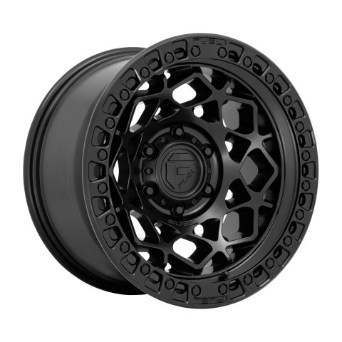 Fuel Off-Road Unit D786 Matte Black with Ring Wheels 17x9 Wheels, D786, 17x9, Aluminum, 1-Piece, Black, Satin, 5 x 127mm/5 x 5 in. Bolt Pattern, -12mm Offset, Conical Lug, 2,500 lbs., Each