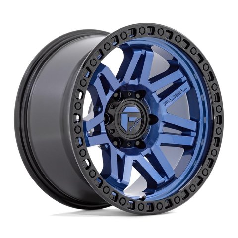 Fuel Off-Road Syndicate D813 Dark Blue Wheels with Black Ring 17x9 Wheels, D813, Aluminum, Finish, Beadlock Ring, 17 in. x 9 in., 6 x 139.70mm/5.5 in. Bolt Circle, 5.04 in. Backspace, Each