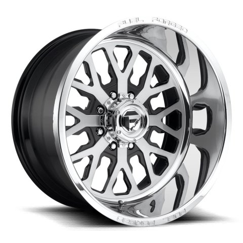 Fuel Off-Road FF45 Brushed Face Wheels with Polished Lip and Black Accents 22x12 Wheels, FF45, 22 x 12, Aluminum, Brushed, Lip, Accents, 5 x 139.7mm Bolt Pattern, -25mm Offset, 5.520 in. Backspace, Each