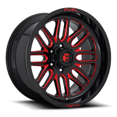 Fuel Off-Road Ignite D663 Gloss Black Wheels with Candy Red Accents 22x12 IGNITE 22X12 8X165.1 NLQ 4.75 125.2 -43