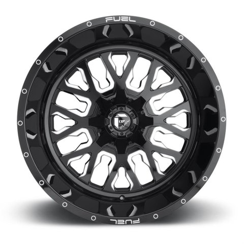 Fuel Off-Road Stroke D611 Series Gloss Black Wheels with Milled Accents 20x9 Wheel, Stroke, 20 x 9, Black, Accents, 6 x 120mm Bolt Pattern, +19mm Offset, 5.750 in. Backspace, Each