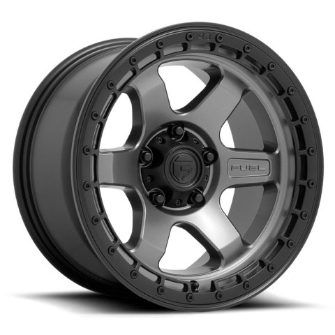 Fuel Off-Road Block D752 Matte Gunmetal Wheels 17x9 BLOCK 6x139.70 MATTE GUNMETAL W/ BLACK RING (1 mm)