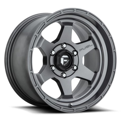 Fuel Off-Road Shok D665 Matte Anthracite Wheels 18x9 Wheel, D665, 18 x 9, Aluminum, Anthracite, 6 x 139.7mm Bolt Pattern, +20mm Offset, 5.790 in. Backspace, Each
