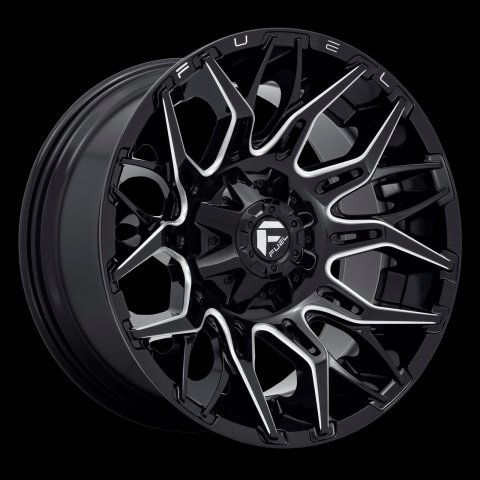 Fuel Off-Road Twitch D769 Gloss Black Milled Wheels 20x10 WHEEL, 20X10 6X135/5.5 G-BLK-MILL -18MM
